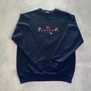Montreal vintage embroidered graphic crewneck